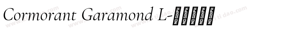 Cormorant Garamond L字体转换